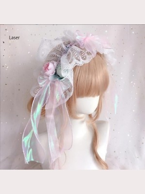 Handmade Classic Lolita Flowers And Lace Headband (UN07)